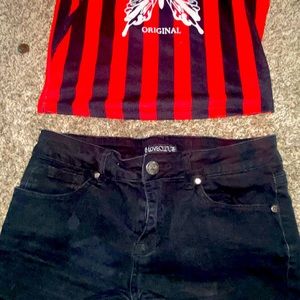 Black shorts worn top brand new from SHEIN both medium